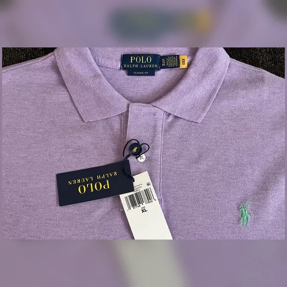 Polo Ralph Lauren Men’s Basic Polo Shirt Pastel Purple Color -Size XL